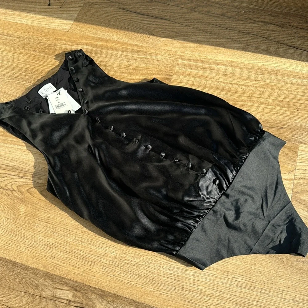 Black Cami NYC Lorna Buttom Bodysuit - Picture 2 of 4